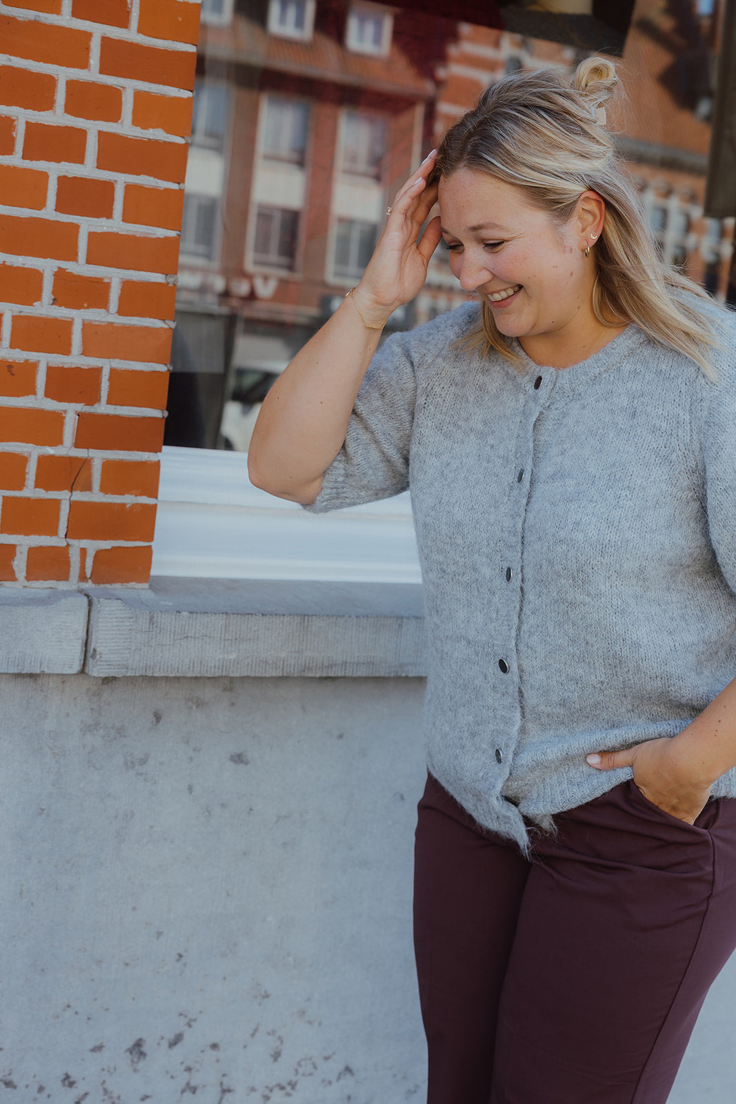 KCEMILIA CARDIGAN grijs
