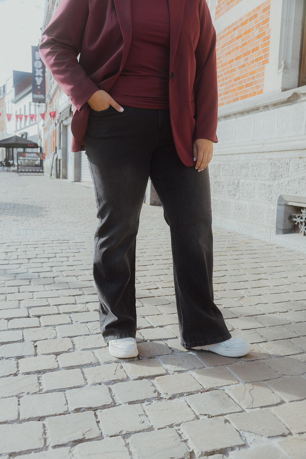 KCFLORA FLARED JEANS donker grijs