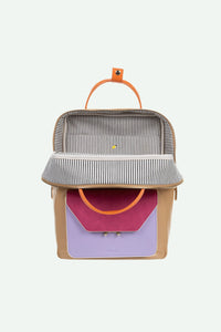 STICKY SIS CLUB BACKPACK beige + lila + paars