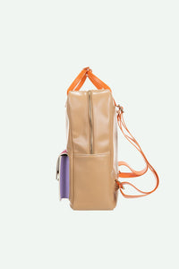 STICKY SIS CLUB BACKPACK beige + lila + paars