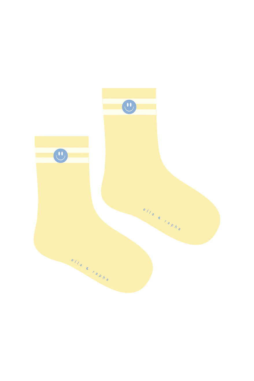 ELLE&RAPHA SOCK KIDS smiley butter