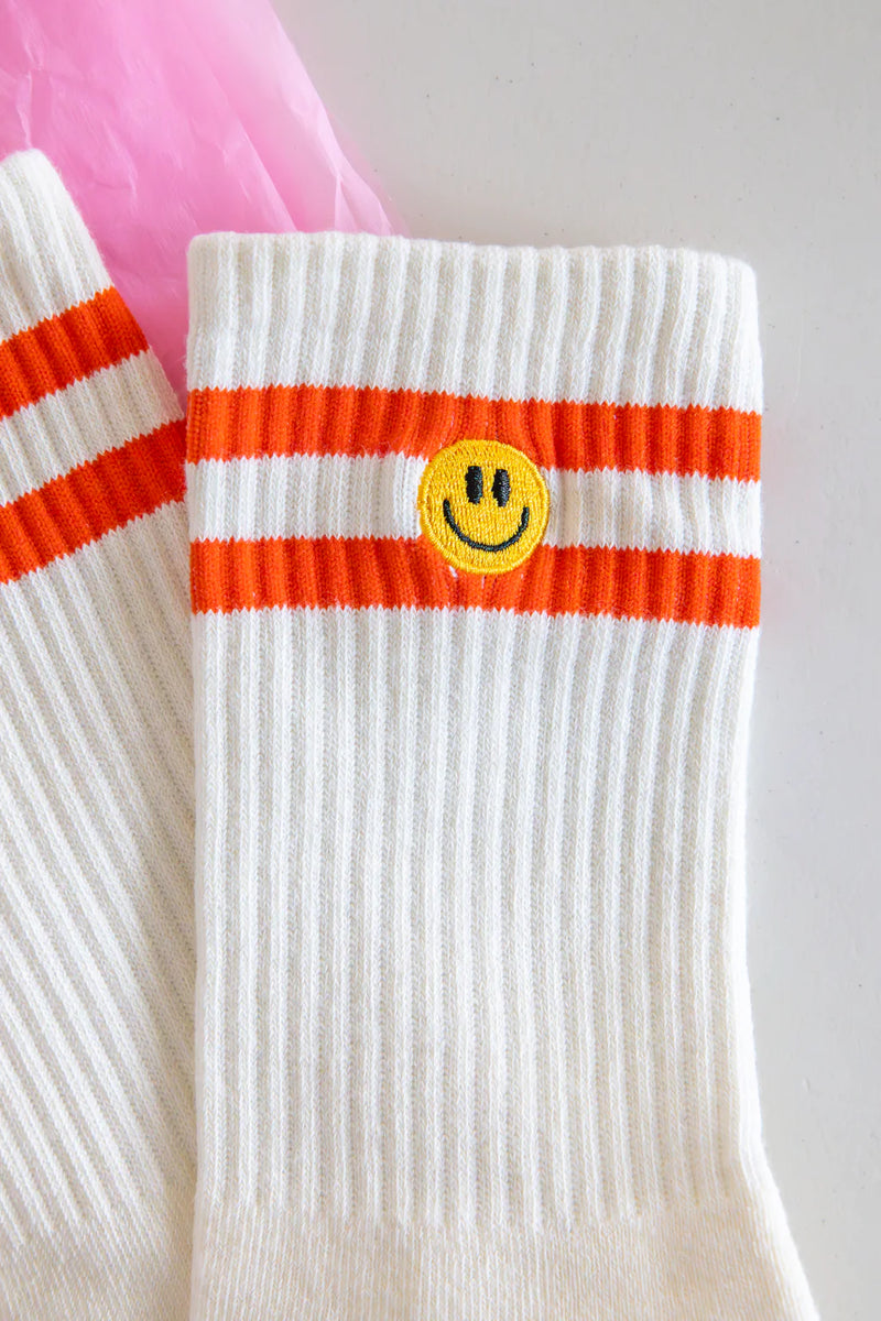 ELLE&RAPHA SOCK KIDS smiley coral