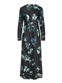 YASPELLA LONG DRESS zwart/groen
